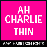 AHCharlie Thin - Cute Font - Thick Font - Bold Font for Co