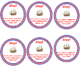 AHOY - Pirate Theme Chips Ahoy Gift Tags / Parent Gift / Nautical