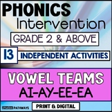 AI, AY, EE & EA Vowel Teams-Long Vowel Decoding Phonics Wo