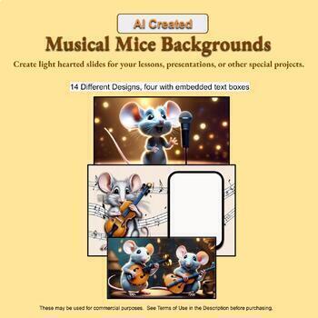 Preview of AI Created - Amusing Musical Mice Backgrounds