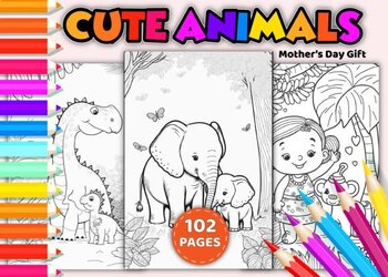 Unique + Fun Coloring Books for Adults, Cute Designs