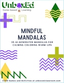 AI Generated Mindfulness Mandalas for Calming, Colorful Warm-ups