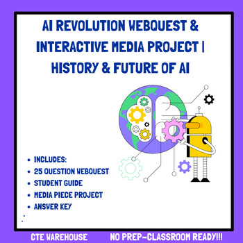 Preview of AI Revolution WebQuest & Interactive Media Project | History & Future of AI