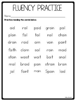 Vowel Team Worksheets AI by 180 Days of Reading TpT