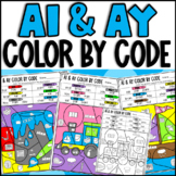 AI and AY Color by Code Worksheets: Long A Words