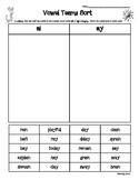 AI and AY Vowel Teams Sort