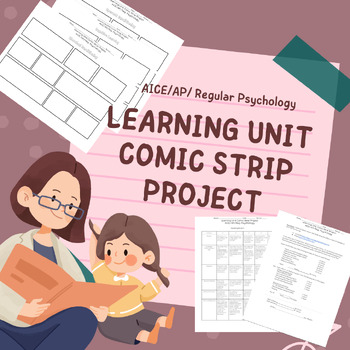 Preview of AICE/AP/Regular Psychology- Learning Unit Comic Strip Project