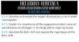 AICE Biology- Obj 8 Oxygen Dissociation Curve Worksheet
