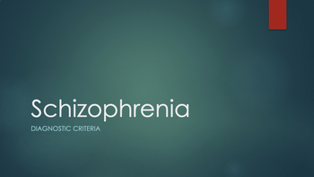 Preview of AICE Cambridge Psych A - Schizophrenia Diagnostic Criteria