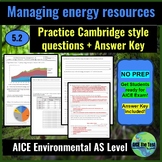 AICE Environmental AS Unit#5.2 Energy resources Practice C