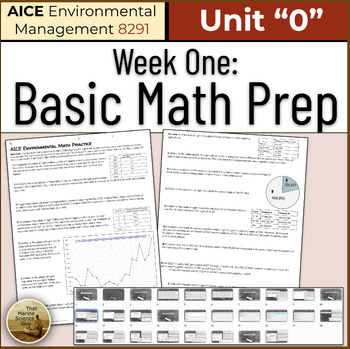 Preview of AICE Environmental | Basic Math Worksheet (17Qs) +Student helper tutorial (14Qs)