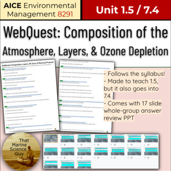 Preview of AICE Environmental | WebQuest Composition, Layers of Atmosphere, & Ozone Impacts