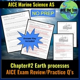 AICE Exam Review/ Practice Q's Chapter 2 Earth Processes -