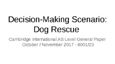 AICE General Paper Paper 2 Decision-Making Scenario: Dog Rescue