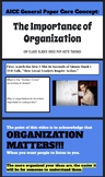 AICE General Paper - The Importance of Organization