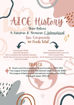 Preview of AICE History Poster: International Option