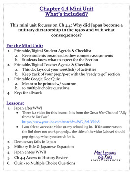 Preview of AICE International History Ch 4 Mini Unit BUNDLE-China & Japan 1912-1945