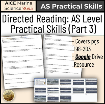 Preview of AICE Marine Science Directed Reading: AS Level Practical Skills - Part 3 of 3