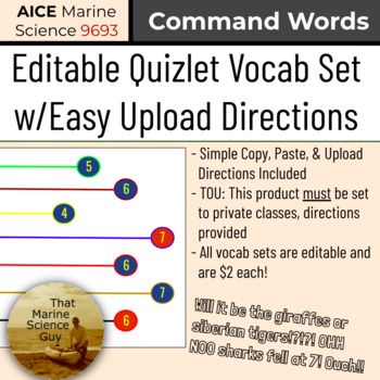 Preview of AICE Marine | Study Set for just the Command Words (used in the new text)