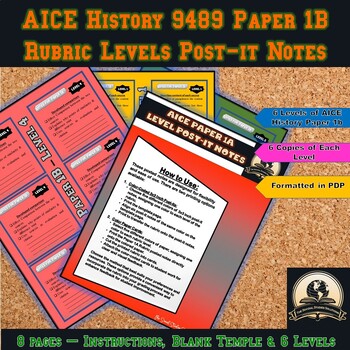 Preview of AICE Paper 1b Level Post-It Notes