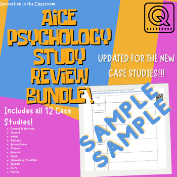 Preview of AICE Psychology Case Study Review Bundle