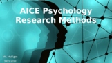 AICE Psychology Research Methods Experiments 9990