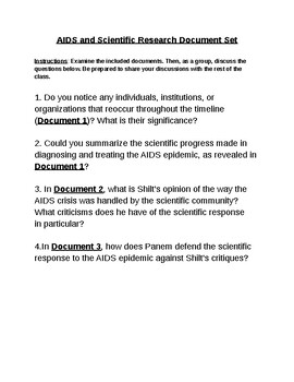 Preview of AIDS Epidemic: Scientific Research (Analyze Primary and Secondary Sources)