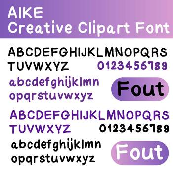 Preview of AIKE  Creative Clipart Font / Hand drawn font