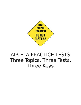 Preview of AIR ELA Practice Tests: Three Test Bundle (Grades 9/10)