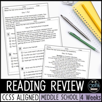 Preview of Reading Comprehension Review | AIR Test Prep | PDF & Digital
