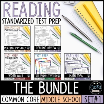 Preview of Common Core Reading End of Year Standardized Test Prep  | AIR | Print & Digital