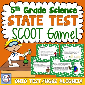 Preview of 5th Grade Science TEST PREP Scoot (OST/NGSS aligned)