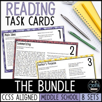 Preview of Reading Task Card Bundle | Ohio AIR Test | PDF & DIGITAL