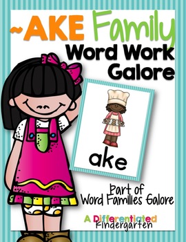 Preview of AKE Word Family Word Work Galore-Differentiated and Aligned