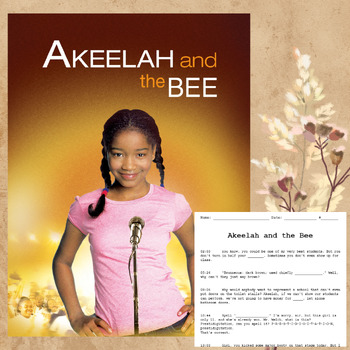 Preview of AKEELAH AND THE BEE Movie Guide Q&A, Storyboard & Writing Frames