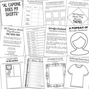 AL CAPONE DOES MY SHIRTS Novel Study Unit Activities | Reading ...