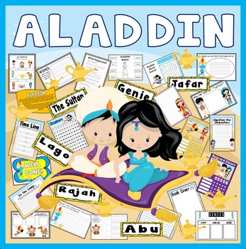 Preview of ALADDIN STORY TEACHING RESOURCES EYFS KS1-2 ENGLISH LITERACY GENIE LAMP