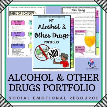 Preview of ALCOHOL & DRUGS PORTFOLIO | Mental Health Awareness 