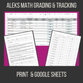 Grading and Tracking Form for ALEKS Math Print and Google 
