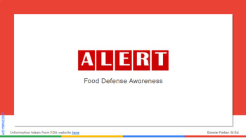 Preview of ALERT Initiative (Food Defense) from the FDA