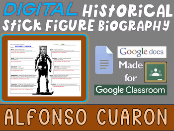 Preview of ALFONSO CUARON Digital Historical Stick Figure Biographies  (MINI BIO)