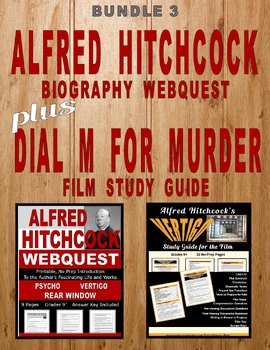 Preview of ALFRED HITCHCOCK Webquest | DIAL M FOR MURDER Film Study Guide | Worksheets