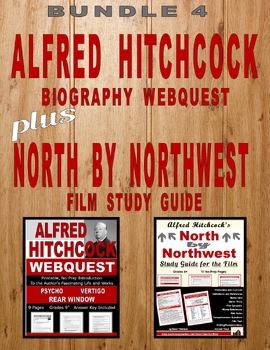 Preview of ALFRED HITCHCOCK Webquest | NORTH BY NORTHWEST Film Study Guide | Worksheets