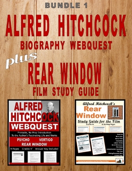 Preview of ALFRED HITCHCOCK Webquest | REAR WINDOW Film Study Guide | Worksheets