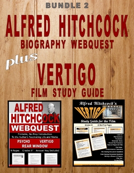 Preview of ALFRED HITCHCOCK Webquest | VERTIGO Film Study Guide | Worksheets