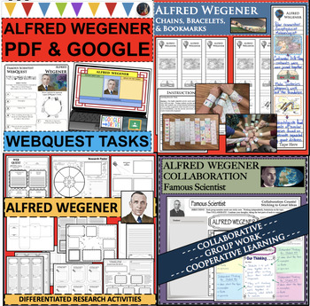 Preview of ALFRED WEGENER BUNDLE Scientist Research Project Biography Biographical