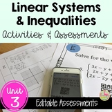Linear Systems and Inequalities Activities Assessments Bundle