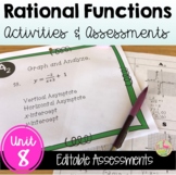 Rational Functions Activities and Assessments (Algebra 2 -