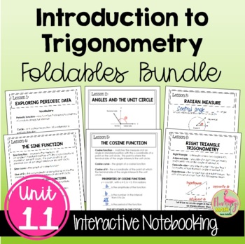 Preview of Intro to Trigonometry FOLDABLES™ (Algebra 2 - Unit 11)