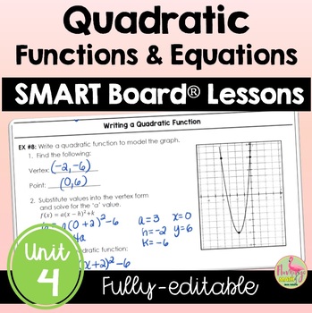 Preview of Quadratic Functions SMART Board® Bundle (Algebra 2 - Unit 4)
